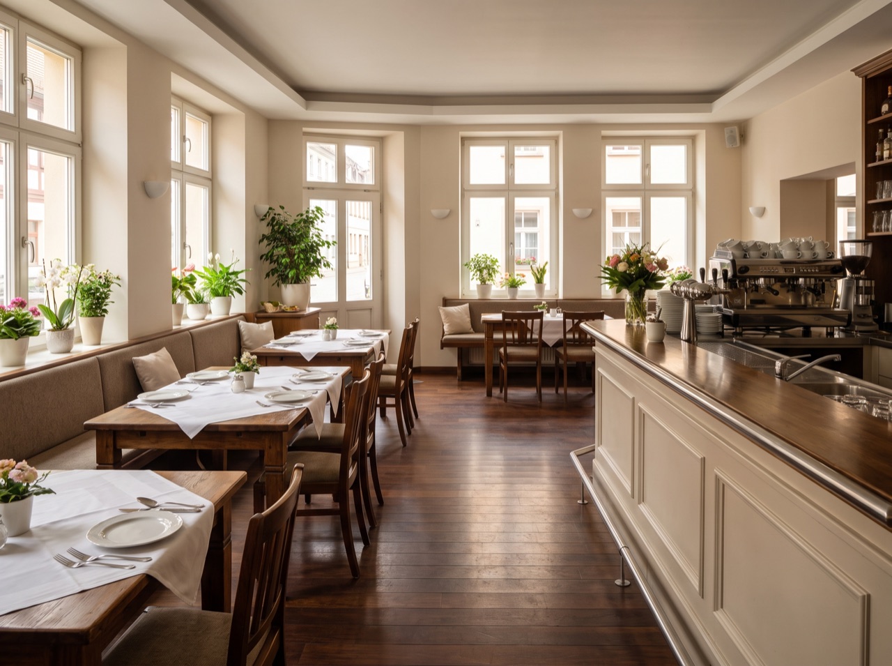 Gepflegtes Restaurant-Interieur in Schrobenhausen